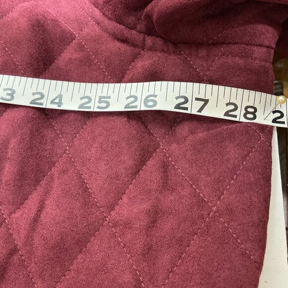 2X Faux Suede Quilted Barn Jacket with Lining-Spiced Wine Isaac Mizrahi Live! - Picture 4 of 13
